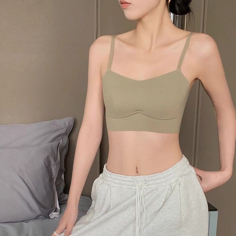 Pháp Ống Top Sling Quần Lót Nữ Liền Mạch Mỏng Nhỏ Ngực Tập Hợp Chống chói Quấn Ngực Một Mảnh Đẹp Lưng Áo Ngực