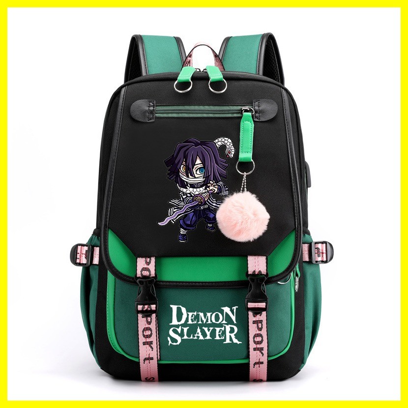 [ZOCI] Schoolbag Demon Slayer Iguro Obanai Anime Phong Cách Rỗng Chống Mài Mòn Ba Lô Học Sinh Demon Slayer Iguro Xiaobanai In Dung Tích Lớn
