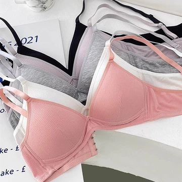 Áo ngực Cotton nữ Quần lót nâng ngực nhỏ liền mạch mềm mại không dây cho bé gái Bralette Quần lót nữ