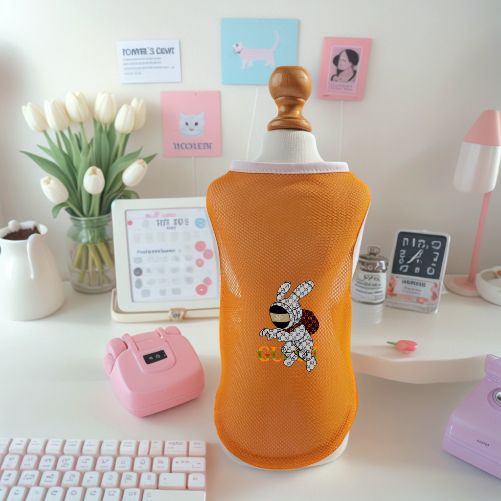 Áo Vest thú cưng có họa tiết hoạt hình, có thể giặt được, quần áo thú cưng không tay thoáng khí thoải mái cho mùa xuân hè, thích hợp cho chó nhỏ và vừa mèo