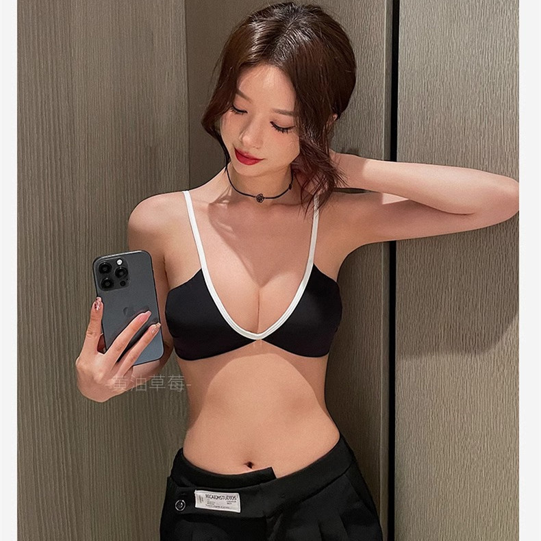 Nhẹ Nữ Đệm Mềm Áo Ngực Gợi Cảm Loại U Đồ Lót Thoải Mái Không Dây Thanh Niên Cô Gái Bralette Quần Lót Ngực Nhỏ