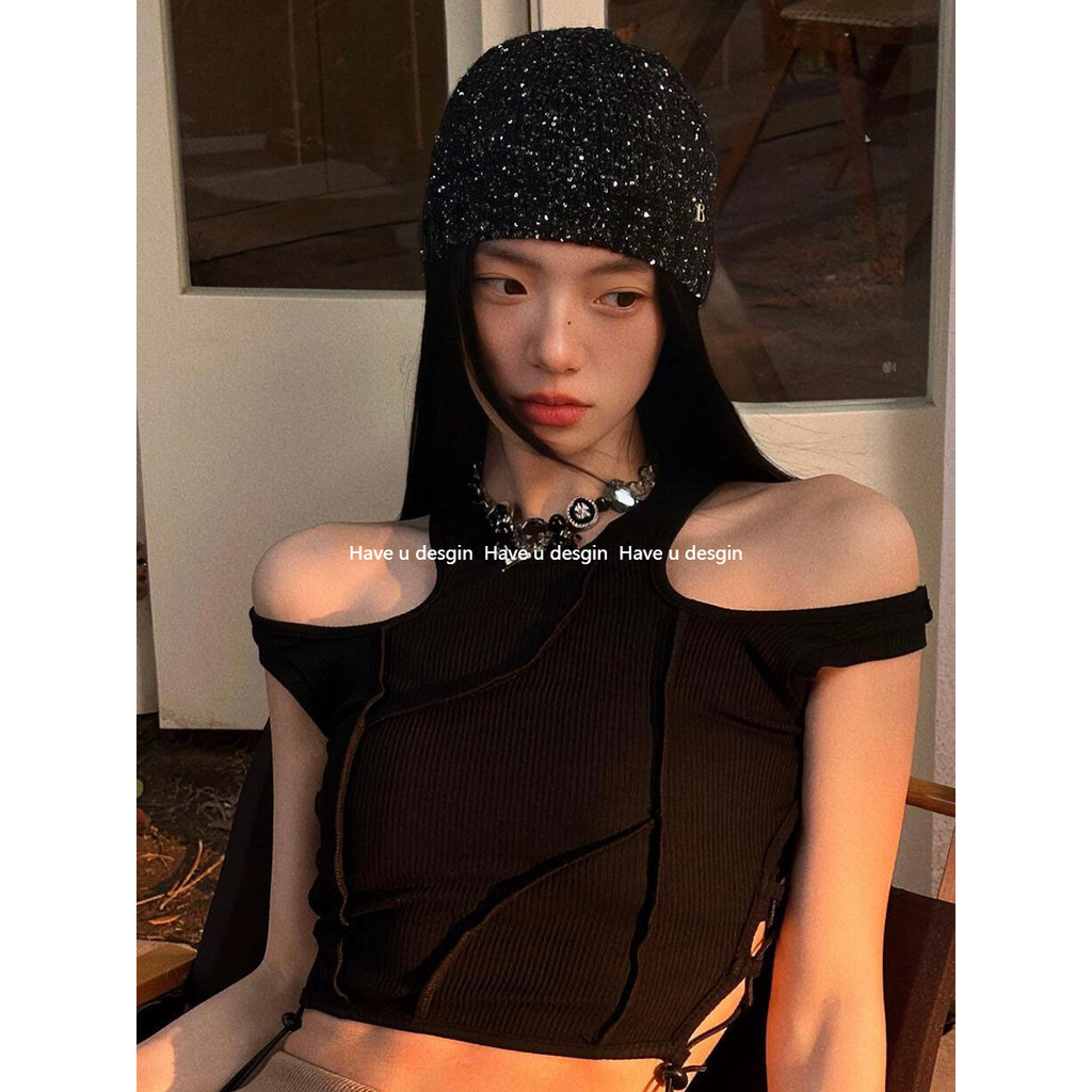 Have u desgin Ngôi Sao Hàn Quốc Gwon Ji-Dragon jennie Cùng Phong Cách Mũ Lạnh Thu Đông Cô Gái Đính Kim Sa Lấp Lánh Mũ Baotou Hợp Thời Trang