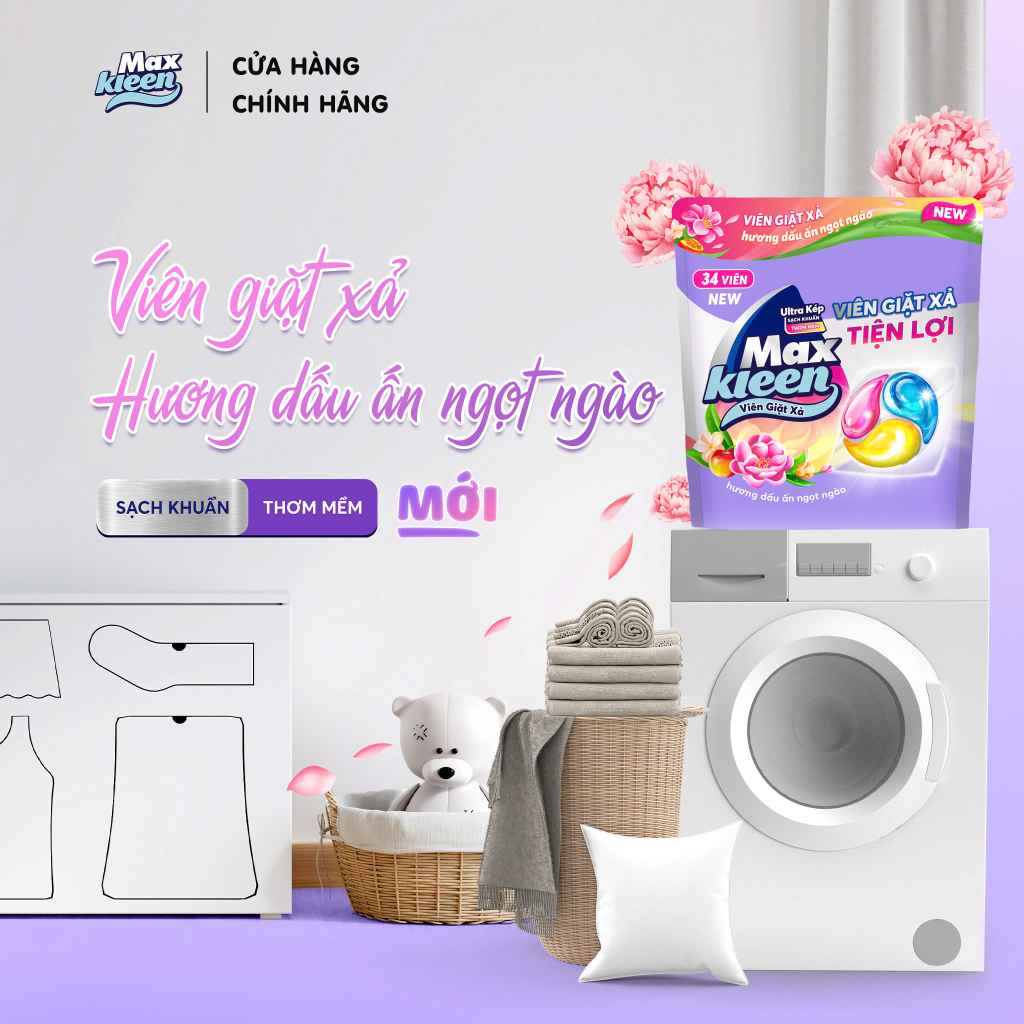 Mô tả Túi Viên Giặt Xả MaxKleen Hương Dấu Ấn Ngọt Ngào 34 viên - 3