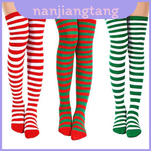 Tất Yêu Tinh Giáng Sinh Với Vớ Đùi Polyesterspandex Sọc Dài