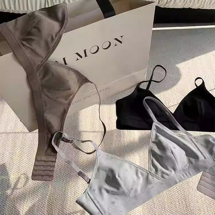 Kích thước: 32-38AB Thỏ Cốc Tai Nữ Mềm Mại Không Dây Áo Ngực Thoải Mái Nhẹ Đồ Lót Nhỏ Ngực Đẩy Lên Quần Lót Nữ Bralette