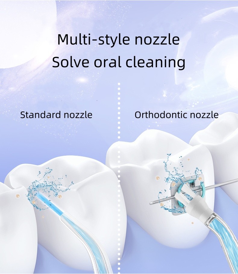 Mô tả EVEBOT Máy rửa Miệng điện thông minh, máy rửa nha khoa điều chỉnh ba giai đoạn di động, dung tích cao 230ml, sạc USB, chống nước IPX7 - 4