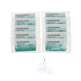 10 Chiếc Y Tế Kim Suture Nylon Polypropylene Polyester Suture Giảng Dạy Trình Diễn Bộ Bài Tập Kim 5 / 0