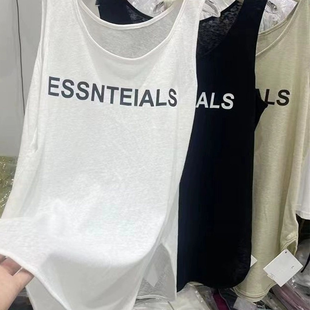 Lan ~ Hàng Châu Âu Áo Vest Không Tay Áo Thun Nữ Mùa Hè ins Hợp Thời Trang Chữ Thiết Kế Rời Thường Ngày Top Size Lớn 150kg