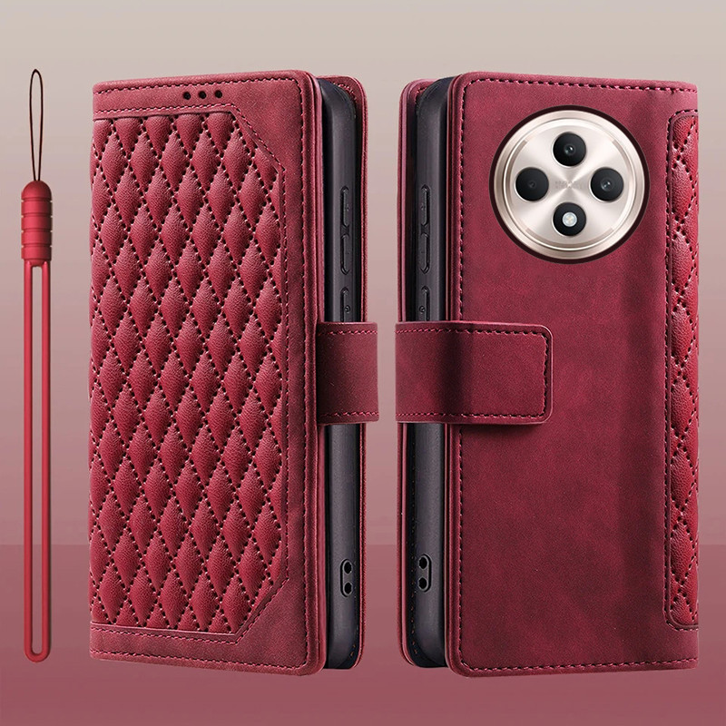 Dành Cho OPPO Reno12 F 5G Lật Da Đựng Thẻ Sách Ví Đứng Bảo Vệ Toàn Diện Cho OPPO Reno12 F 5G Reno 12F 5G Vỏ Điện Thoại