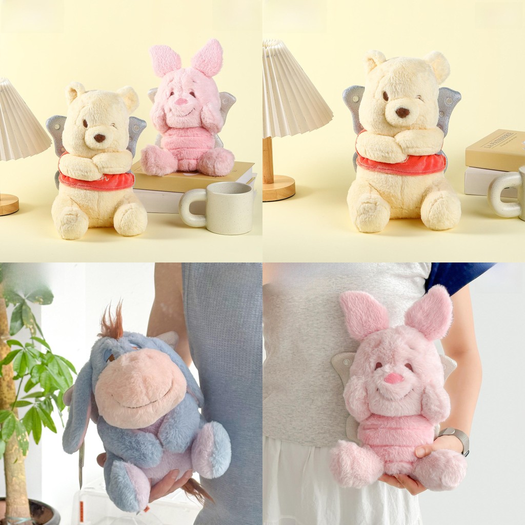 Gấu Heo Con Pooh Eeyore Với Cánh Bạc Sang Trọng Gối Búp Bê Cho Phòng Quà Tặng Trẻ Em