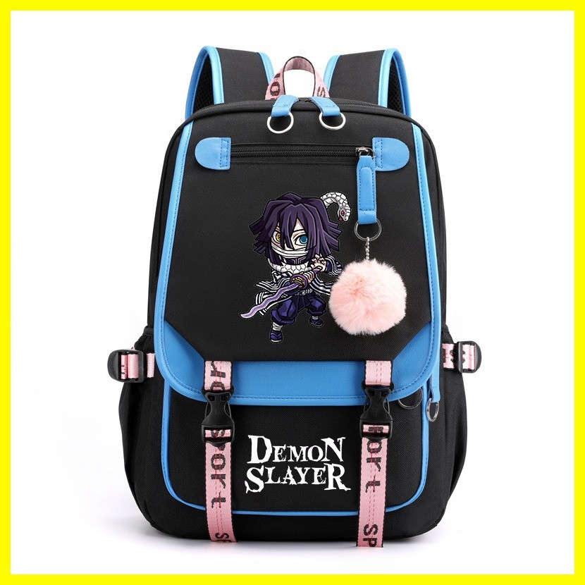 [ZOCI] Schoolbag Demon Slayer Iguro Obanai Anime Phong Cách Rỗng Chống Mài Mòn Ba Lô Học Sinh Demon Slayer Iguro Xiaobanai In Dung Tích Lớn