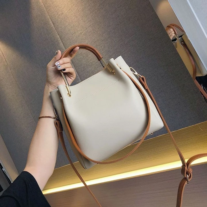 Túi xách nữ thời trang đơn giản, túi Bucket phong cách Hàn Quốc cao cấp mới, túi đeo chéo một vai – 4