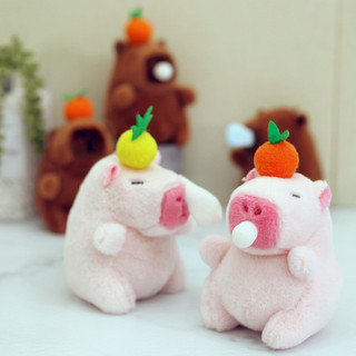Búp bê nhồi bông màu hồng Capybara có tính năng thổi bong bóng cho trẻ em hoàn hảo