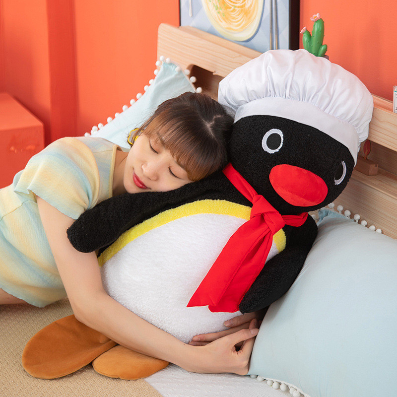 Đầu Bếp Quyến Rũ Pingu Chim Cánh Cụt Thú Nhồi Bông Mềm Sang Trọng Đồ Chơi Quà Tặng Hoàn Hảo Trẻ Em Cho