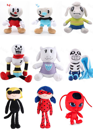 Bộ sưu tập 10 Inch Cuphead và Mugman sang trọng với vải dày và nhân vật sống động như thật