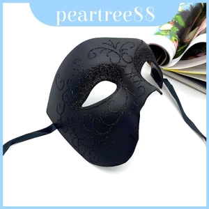 Mặt nạ trang phục Halloween cổ điển có thiết kế nửa mặt cho người lớn Cosplay dự tiệc
