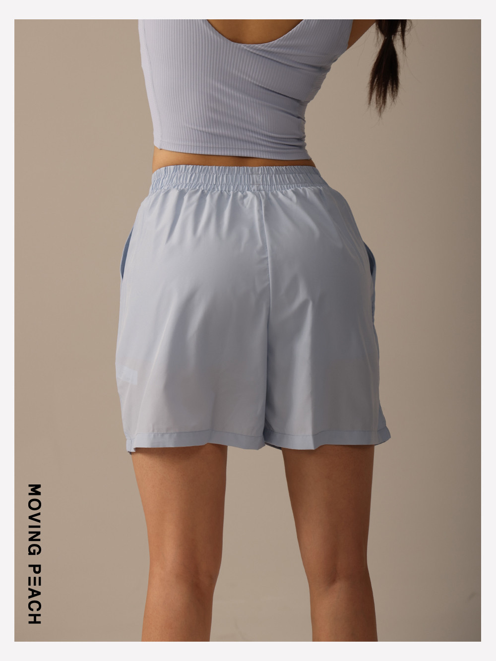 Mô tả MOVING PEACH Nữ Thể Thao Quần Giữa Tầng Cao Tay Trước Túi Chạy Bộ Ngoài Trời Quần Short Thoáng Khí Nhanh Khô Với Quần Short Bên Trong BPF - 9