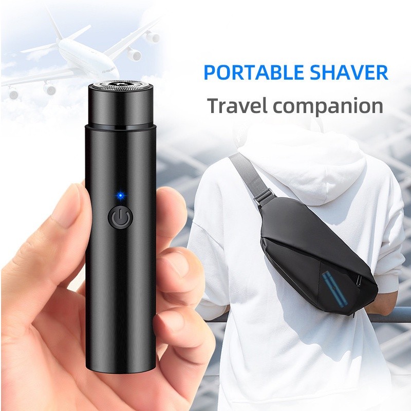 Máy Cạo Râu Điện Mini Dành Cho Nam Nữ Sạc USB Lâu Dài Pin Tuổi Thọ Nhiều Màu Di Động Xe Sạc Dao Cạo Du Lịch Xe Mini Máy Cạo Râu