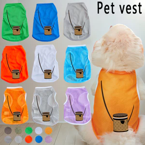 Áo Vest Thú Cưng Có Họa Tiết Túi, Máy Có Thể Giặt Được, Vải Mềm, Quần Áo Thú Cưng Không Tay Thoải Mái Và Thoáng Khí Cho Mùa Xuân Hè, Thích Hợp Cho Chó Nhỏ Và Vừa Mèo