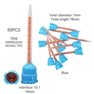 Nha Khoa Dùng Một Lần Phim Trộn Đầu Cao Su Silicon Vận Chuyển Ống Trộn Phòng Thí Nghiệm Nha Khoa Vật Liệu Ấn Tượng 50 Chiếc