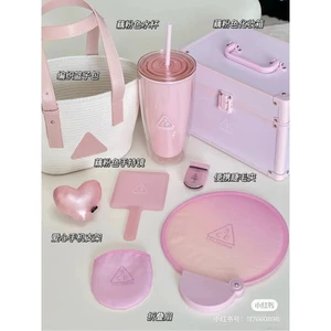 3ce Cherry Blossom Powder Hộp Đựng Mỹ Phẩm Sen Hồng Ba Lô Trong Suốt Gương Cầm Tay Hai Lớp Cốc Nước Gấp Quạt