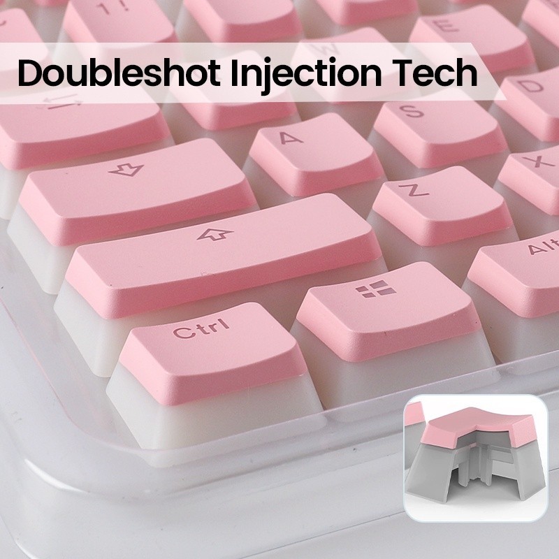 Mô tả Pbt Pudding Trọn Bộ Keycaps Thích Hợp Cho Royal Kludge Tất Cả Các Bàn Phím, Tất Cả Trong Nhiều Màu Tự Làm - 10