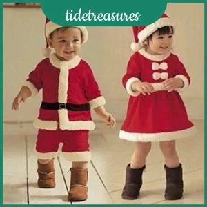 Trang phục Giáng sinh trẻ em quyến rũ Ông già Noel Bé trai và Bé gái Trang phục lễ kỷ niệm ngày lễ