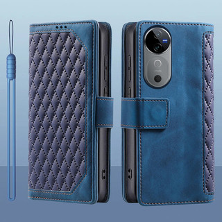 Dành Cho Vivo V40 5G Lật Da Đựng Thẻ Sách Ví Đứng Bảo Vệ Toàn Diện Cho Vivo V40 Pro 5G Vỏ Điện Thoại