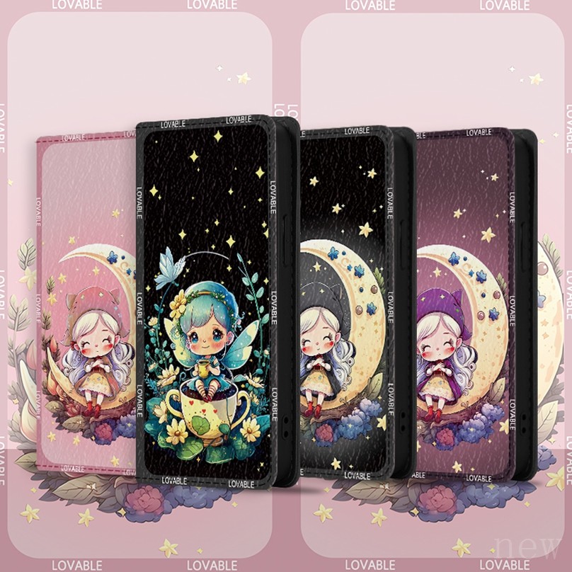 Bao Da Flip Cover Thích Hợp Cho OPPO Reno 11 Pro 12 13 14 F 5G Ốp Điện Thoại Cô Gái Thiên Thần Ngôi Sao