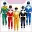 Trang phục Rangers dành cho trẻ em và người lớn có áo liền quần và mặt nạ nhân vật bền bỉ * *
