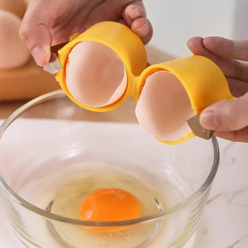 (Quà tặng miễn phí) Dụng cụ mở vỏ trứng Máy đánh trứng Máy tách vỏ trứng Dụng cụ làm bánh nhà bếp gia đình Dụng cụ cắt vỏ trứng đa chức năng cho dụng cụ nhà bếp gia đình 1 / 2 / 5 CÁI