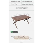 Bộ bàn ghế cắm trại gấp gọn hợp kim nhôm ngoài trời du lịch SIZE 90CM bàn gấp gọn di động Bàn dã ngoại Bộ ghế cắm trại — ảnh 8