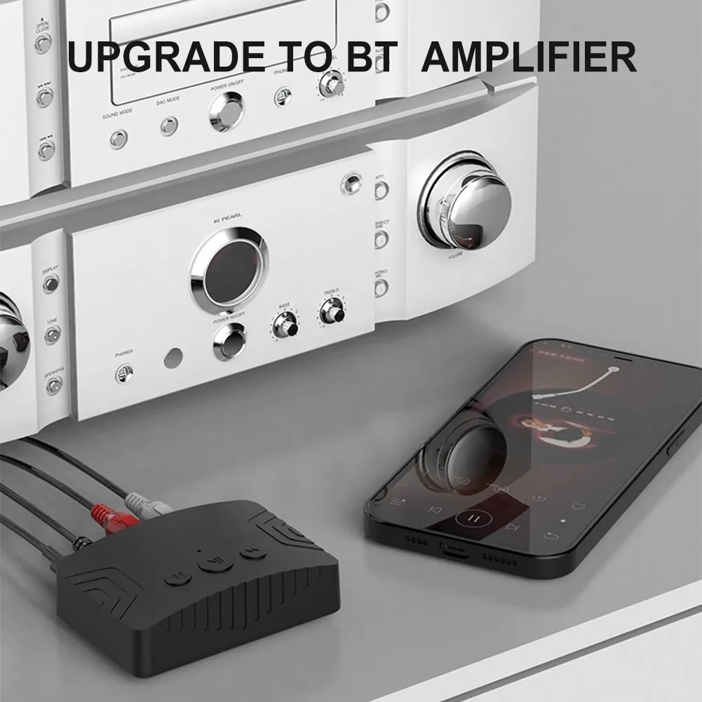 Bộ Thu Âm Thanh Bluetooth 5.3 AUX RCA USB U-Disk Stereo 3.5 Mm Âm Nhạc Không Dây Bộ Chuyển Đổi Âm Thanh Cho PC TV Xe Bộ Loa Khuếch Đại