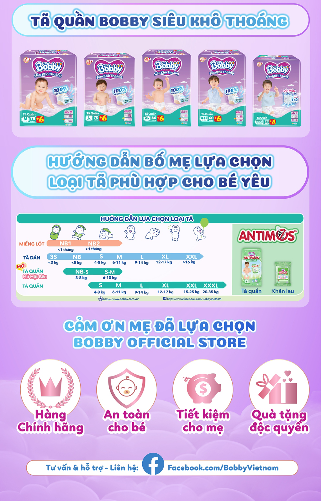 Mô tả Tã quần Bobby Siêu Khô Thoáng - 100% Thoáng Khí Ultra Jumbo M/L/XL/XXL/XXL - 2