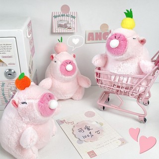 Búp bê nhồi bông màu hồng Capybara có tính năng thổi bong bóng cho trẻ em hoàn hảo