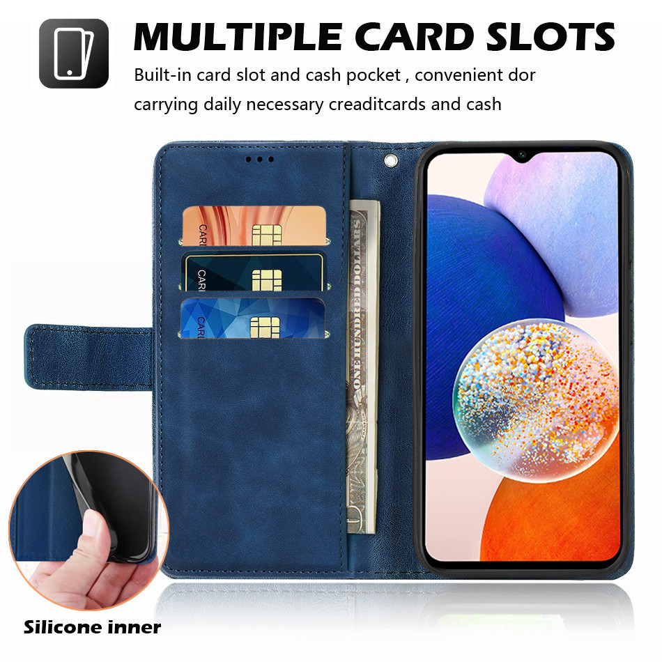 Dành Cho Sharp Aquos R6 SH-51B Da Lật Đựng Thẻ Sách Ví Đứng Bảo Vệ Toàn Diện Cho Sharp Aquos R6 SH-51B Vỏ Điện Thoại