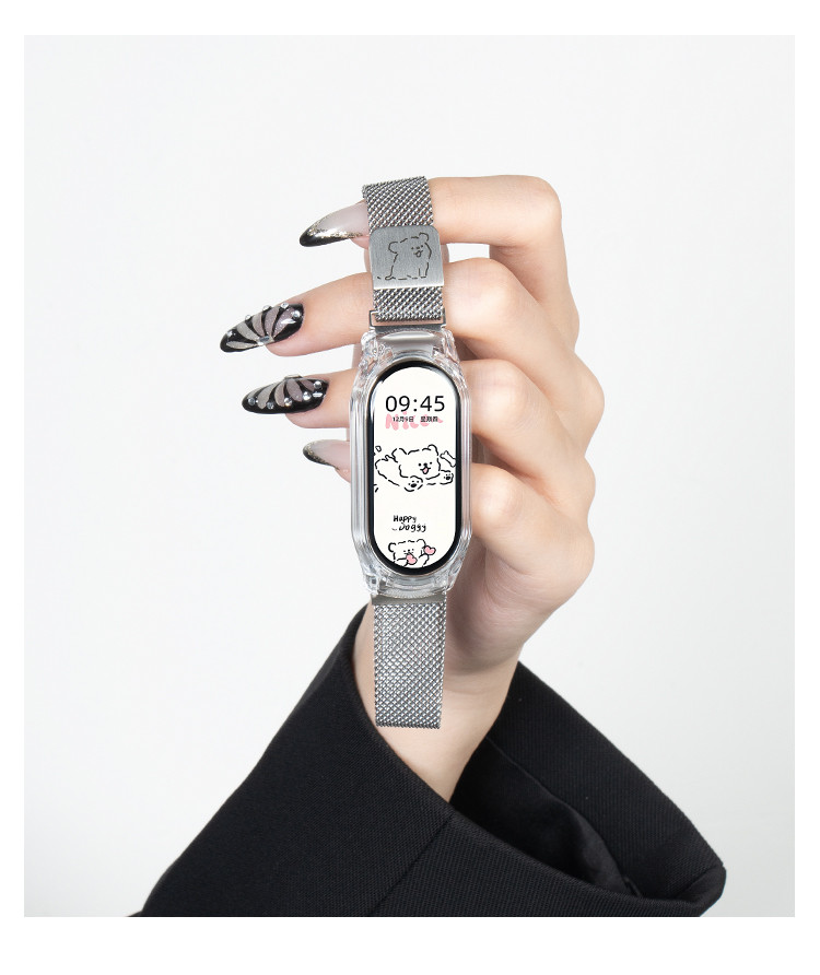 Dây đeo bằng thép không gỉ cho Xiaomi Mi Band 11 10 9 8 7 6 5 4 3 Đồng hồ thông minh Milanese Wirst Loop Vòng tay từ tính Miband 8 7 9 10 11 Phụ kiện dây đeo cổ tay – ảnh mô tả chi tiết 9
