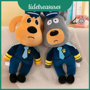 Đồ chơi động vật cảnh sát trưởng Labrador Nhồi bông Thiết kế tùy chỉnh Có sẵn ở kích thước 30cm 45cm và 60cm Màu vàng / xám