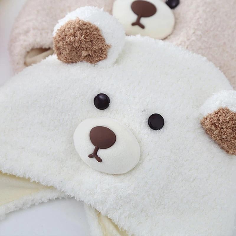 Mũ len hình chú Gấu Bịt Tai có dây buộc cho  Bé Trai Bé Gái Thu Đông - Nón len nhiều màu cho bé(Tuyển   )
