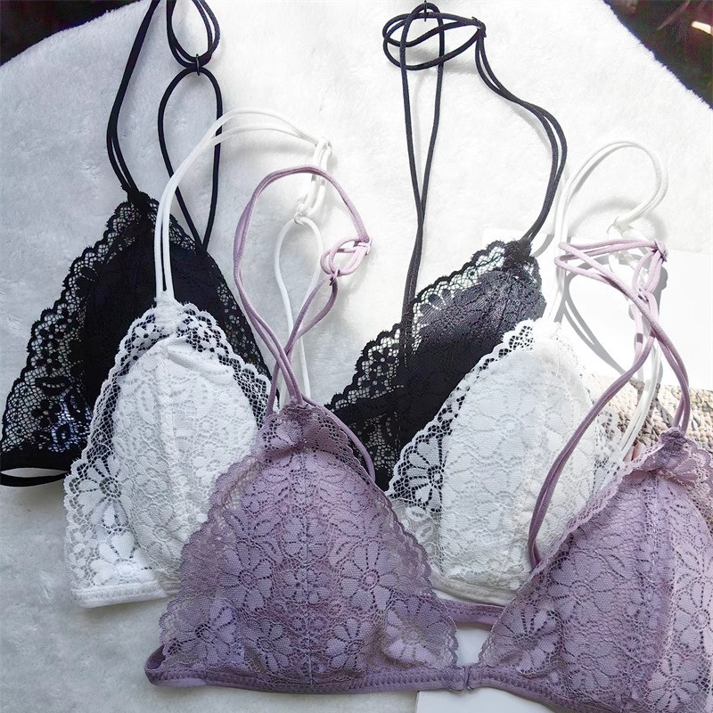 Thanh Niên Cô Gái Mềm Áo Ngực Đóng Cửa Trước Nữ Không Dây Đồ Lót Nữ Bralette Quần Lót
