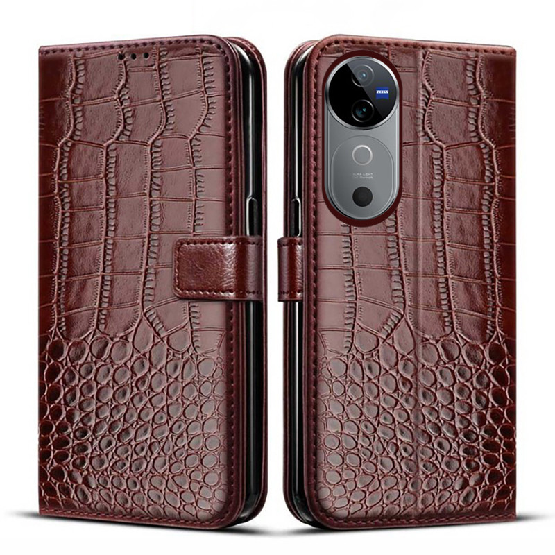 Dành Cho Vivo V40 5G Ốp Lưng Ví Đựng Thẻ Đứng Từ Tính Lật Da Bao Da Dành Cho Vivo V40 Pro 5G Ốp Lưng Điện Thoại