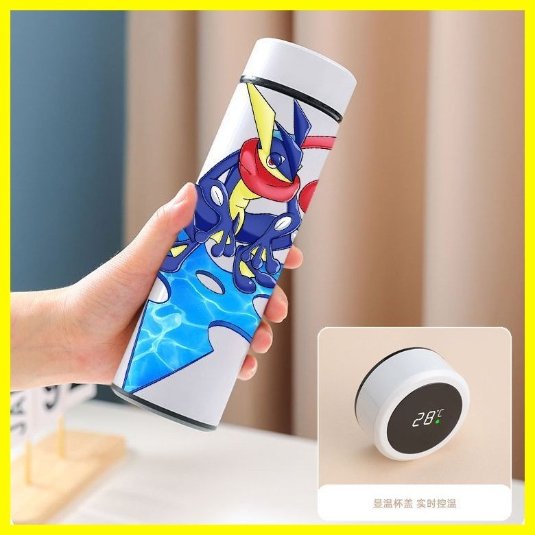 [ZOCI] Cốc giữ nhiệt Greninja Pokémon Koga Ninja Ếch Bình giữ nhiệt thông minh Công suất lớn Thép không gỉ Di động Nhiệt độ có giá trị cao Measur