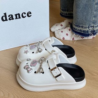 Bạc Ballet KT Cat Hole Giày Nữ 2025 Phong Cách Mới Đế Dày Birkenstock Ngón Chân Dép Nữ Giày Sandal Bên Ngoài Nữ