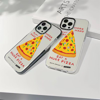 Ăn Một Hộp Pizza Lớn Tương Thích Cho IPhone 11 14 15 16ProMax 12 13 Mini Cover X XR XS Max Silicone Mềm Trong Suốt SE 2022 6 7 8 Plus Vỏ Chống Sốc