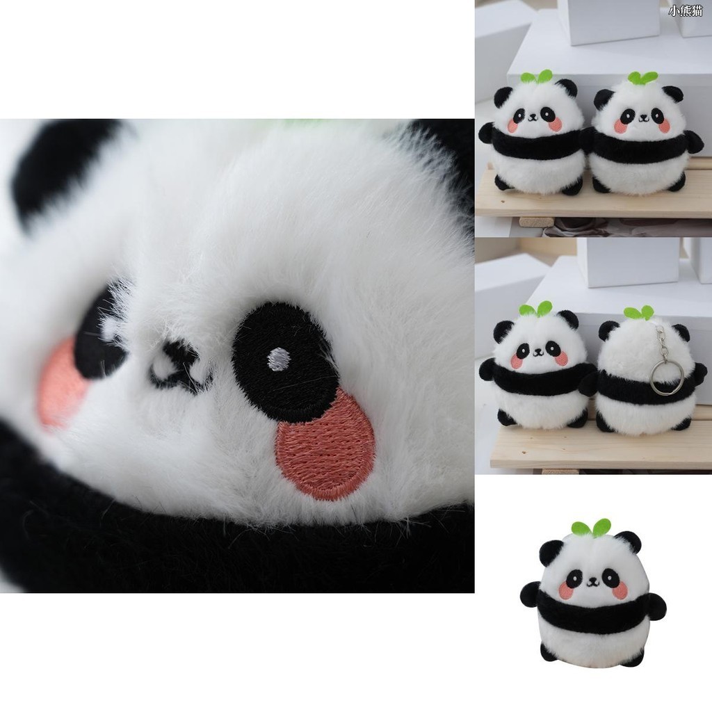 Móc khóa dễ thương gấu trúc Đồ chơi gấu Mini đáng yêu sang trọng có làm đầy mềm mại và ấm cúng