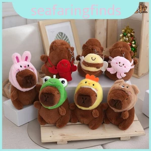Móc khóa đồ chơi sang trọng Capybara thú vị với phong cách độc đáo cho phụ kiện túi thời trang và