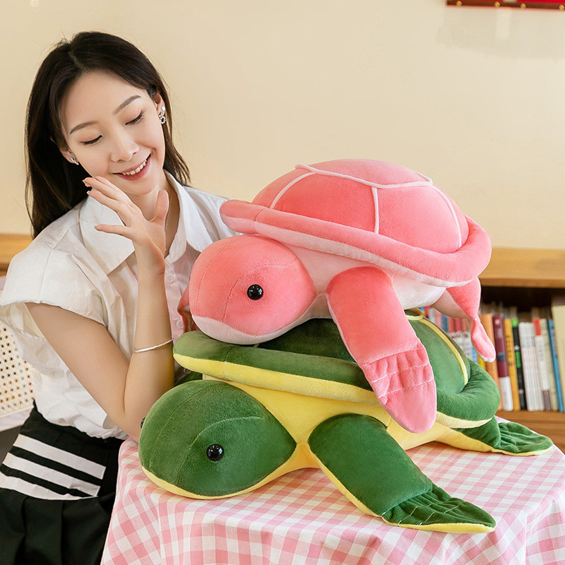 Lovable Rùa Xanh Plushie Ôm Gối Pp Cotton Đầy Biển Rùa Đồ Chơi Nhồi Bông