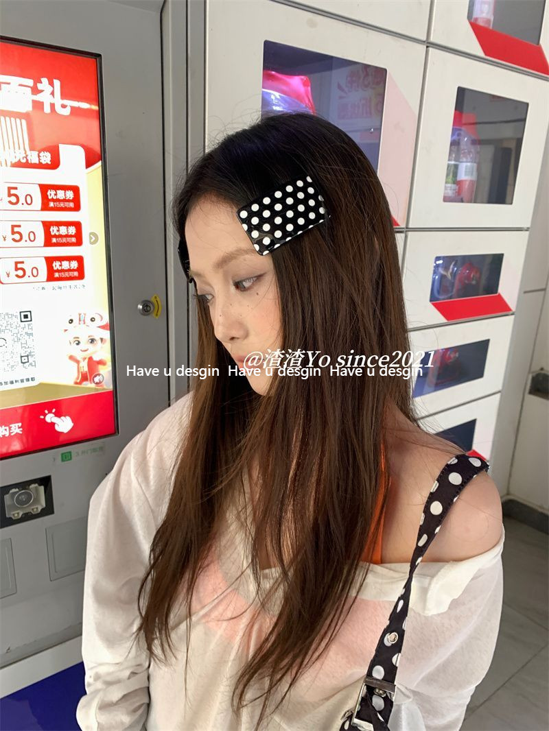 Kẹp Tóc Hình Chấm Bi Nổ Phong Cách Nhật - Hàn Quốc, Thích Hợp Mùa Xuân