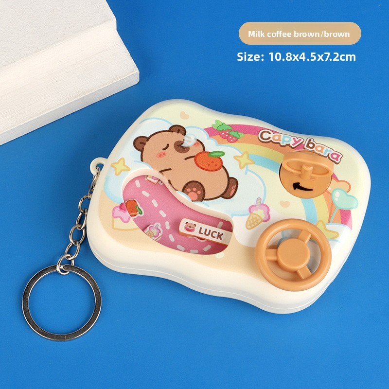 Gấu Dễ Thương Capybara Hoạt Hình In Vô Lăng Thử Thách Bảng Điều Khiển Trò Chơi Mặt Dây Chuyền Cho Trẻ Em Tặng Và