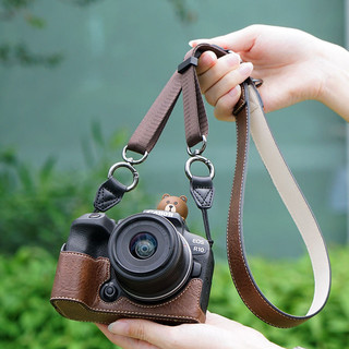 Thích hợp cho túi đựng máy ảnh Canon R10, Vỏ bảo vệ máy ảnh R50, Vỏ bảo vệ R100, Vỏ da cổ điển, Túi đeo chéo đơn Micro, Dây đeo vai, Phụ kiện dễ thương